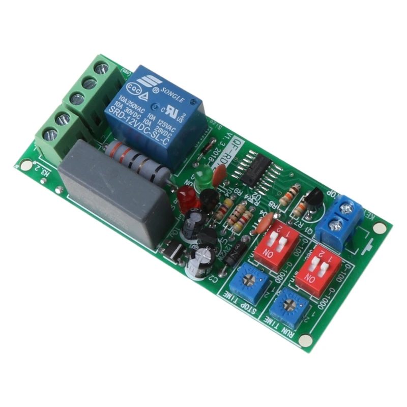 

P15D Dual Time Adjustable Cycle Delay Timing Relay Switch Turn on off Infinite Loop Timer Module AC 100-240V