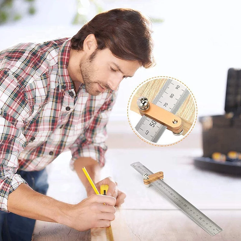 

Ruler Positioning Block Marking Locator Woodworking Ruler Positioning Carpenter Scriber Gauge Marking Tool
