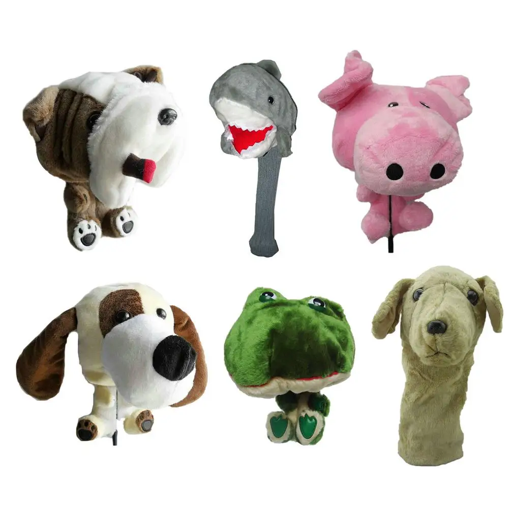 

Cartoon Animal Plush Golf Club Headcover Club Head Cover Club Protective Case