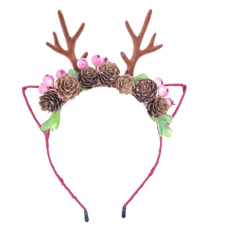 

JUNBOON Antlers Flower Headband Children/Adult Masquerade Christmas Hair Hoop