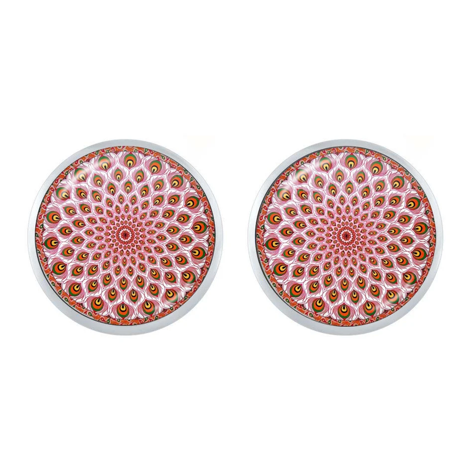 Очаровательные серьги с изображением мандалы хна кристаллами украшение в виде