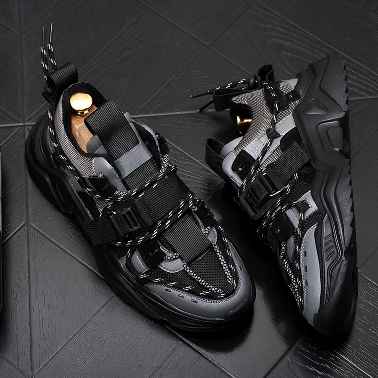 Мужская повседневная обувь на платформе модная теплая плюшевая высокого