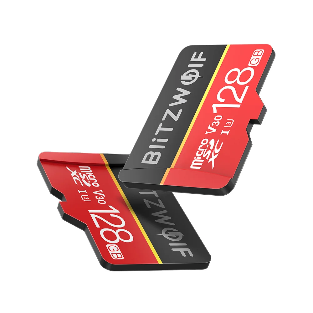 BlitzWolf BW-TF1 класс 10 UHS-1 16 ГБ 32 ГБ UHS-3 V30 64 Гб 128 Гб Micro SD карта памяти с адаптером