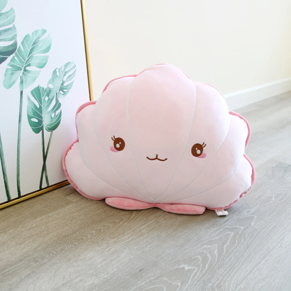 Подушка в форме ракушки милая игрушка-выражение плюшевая заполненная подушка