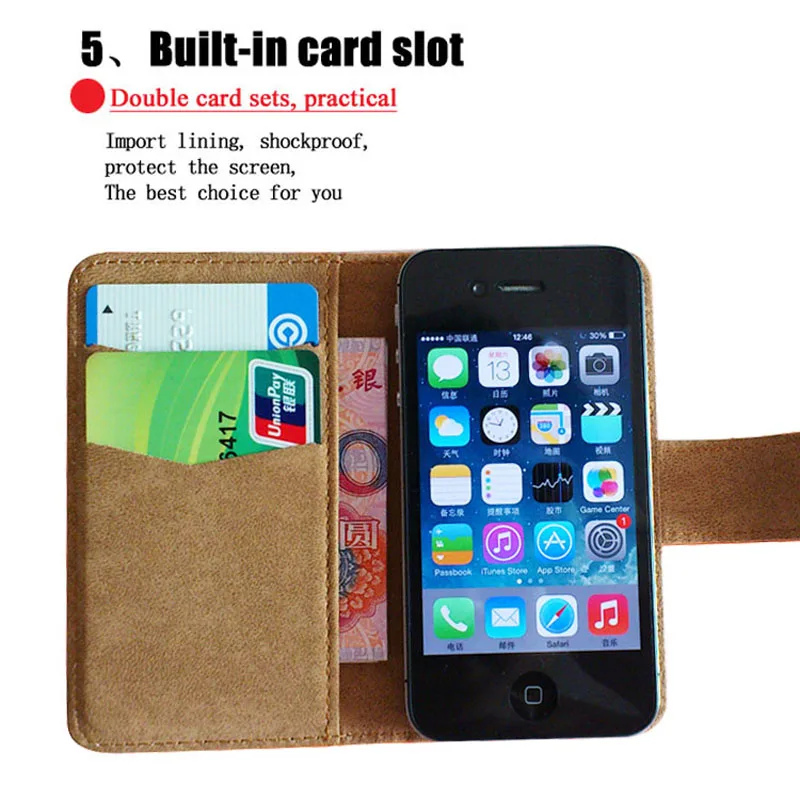 Горячее предложение! Распродажа! Чехол NOA Vivo 4G 5,4" 6 цветов Флип Мягкий кожаный чехол-Бумажник для телефона чехол с функцией стойка отделения для кредитных карт