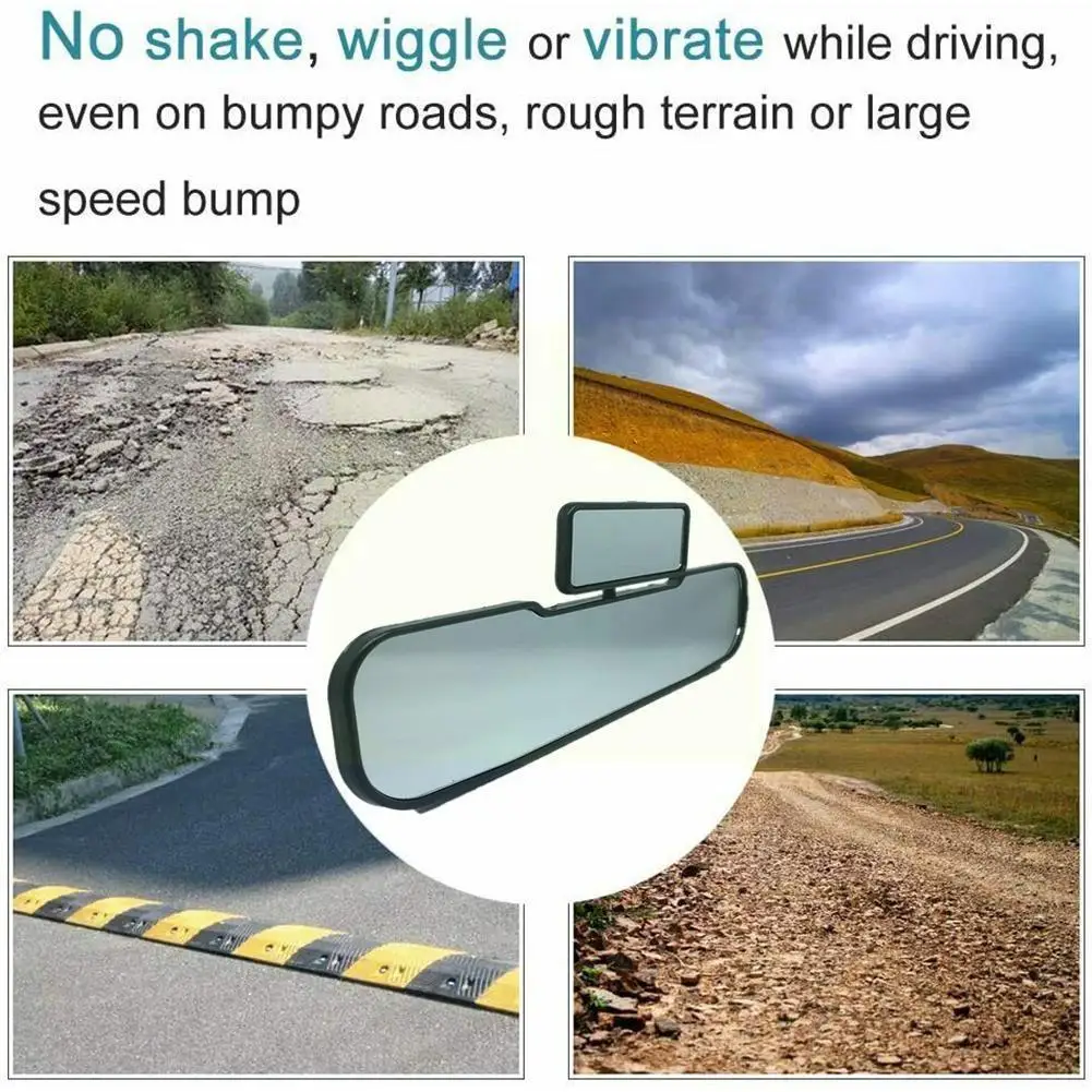 

2 In 1 300mm Automatic Auxiliary Mirror Large Car Interior Mirror Car Mirror Rearview Baby Mirror Panoramic Rearview Rearvi R3X0