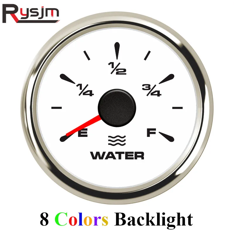 

52mm 2'' Car Boat Water Level Gauge Meter Indicator 12V 24V Water Liquid Meter 8 colors Backlight Fit for BMW for Chevrolet