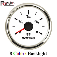 52mm 2 car boat water level gauge meter indicator 12v 24v water liquid meter 8 colors backlight fit for bmw for chevrolet