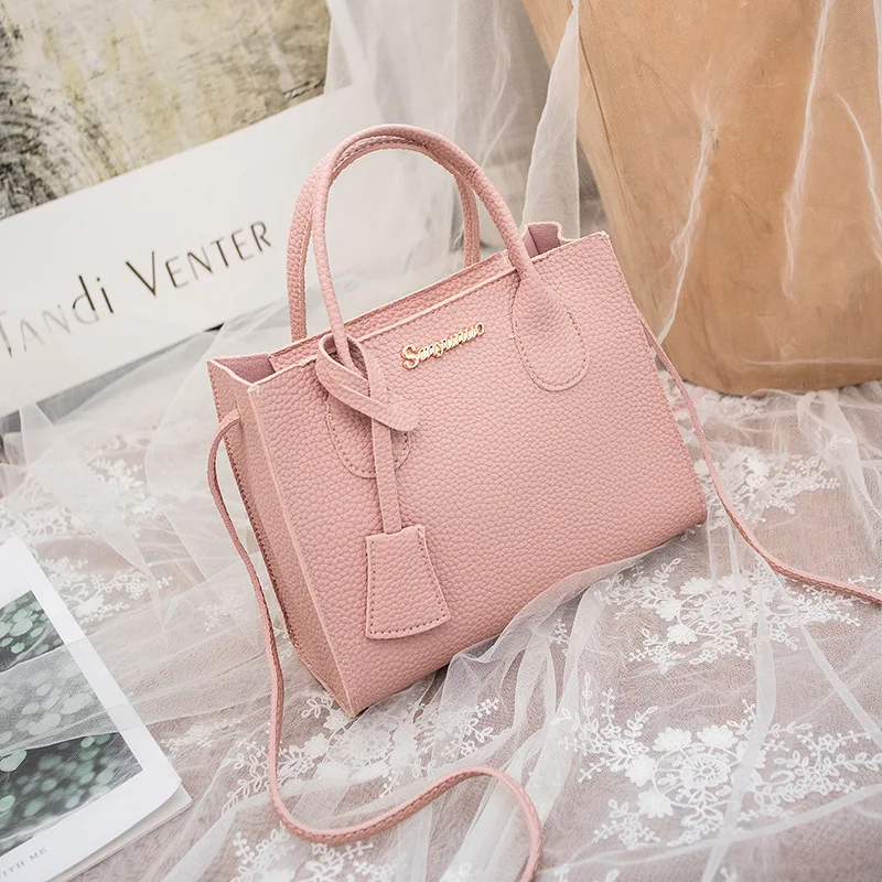 

2021 new cross-border women's handbags fashion trend lychee pattern single shoulder small square bag mobile phone female bag