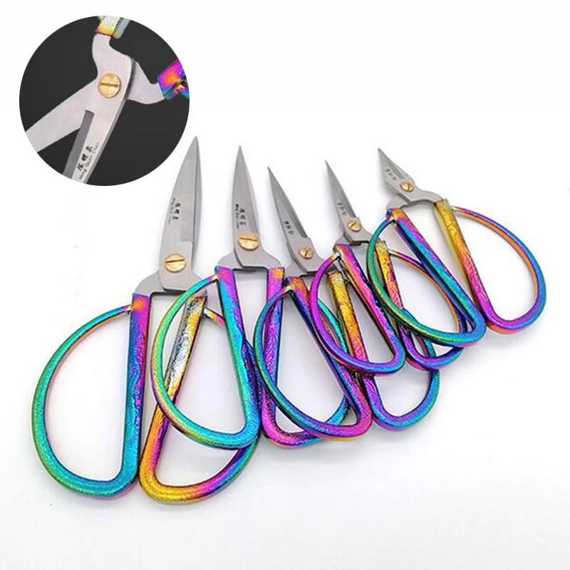 Красочной ручкой Парикмахерские ножницы швейная портные дракон Сталь резаным