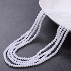 Аксессуары BEAUCHAMP 2 мм Крошечные Хрустальные чешские белые бусины Рондель граненые кисточки серьги браслет Ювелирная фурнитура Diy оптовая продажа