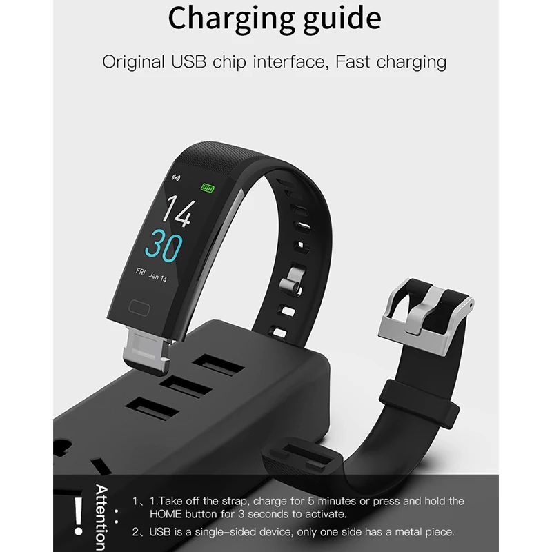 Смарт браслет N S5 2 0 с шагомером тонометром пульсометром фитнес трекером