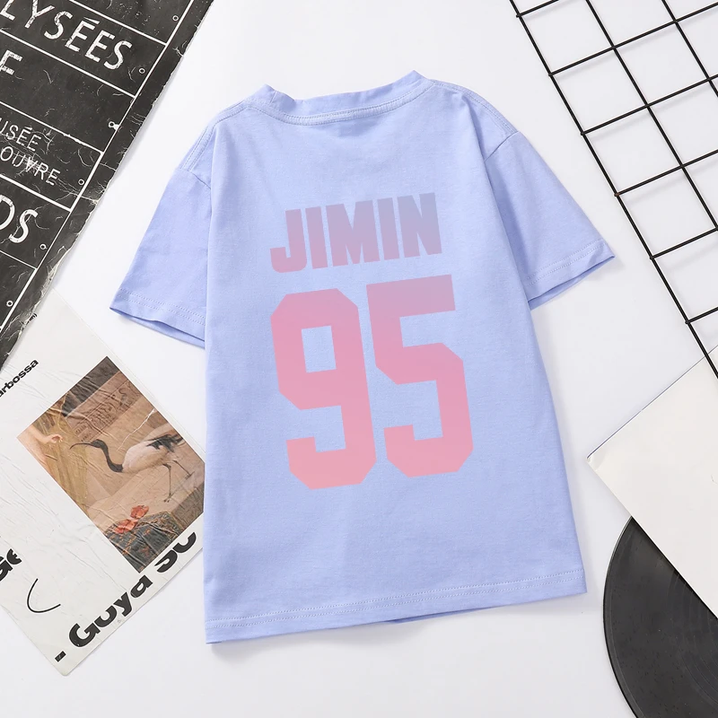 Футболки Jungkook Suga Jimin V Jin J hope RM летняя Корейская одежда Bangtan Boys Kpop повседневные