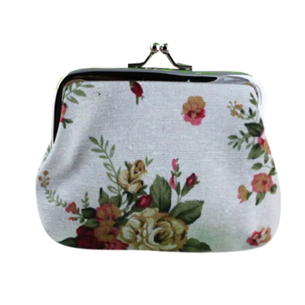 Креативный Кошелек для монет из парусины с розовой пряжкой сумка ткани Женская