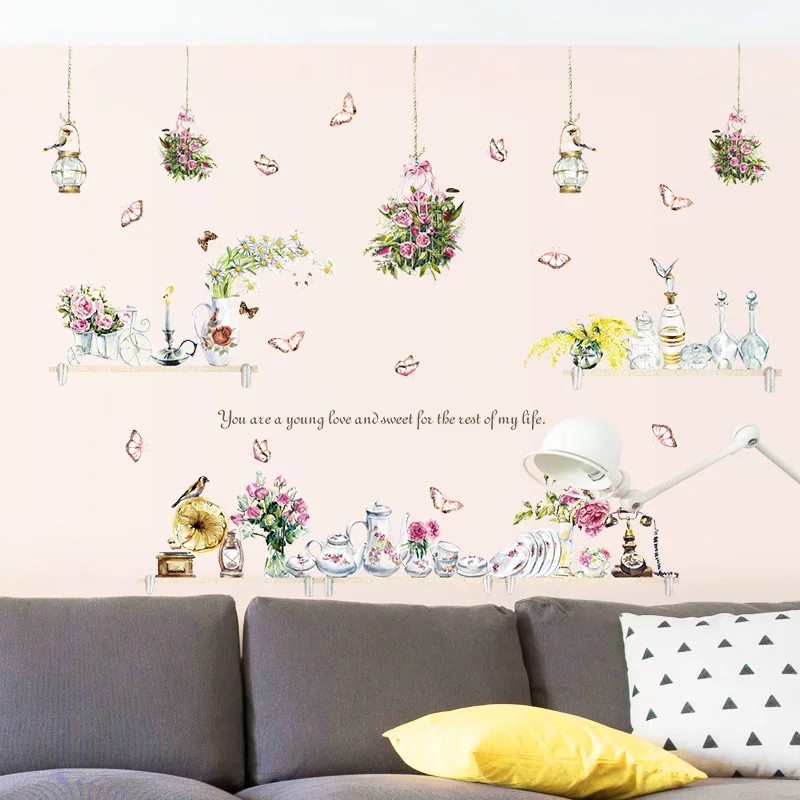 

Lovely Sea of Butterflies Decoration Wall Sticker Kitchen Restaurant Porch Background Wall Decoration Sticker Butterfly Sticker