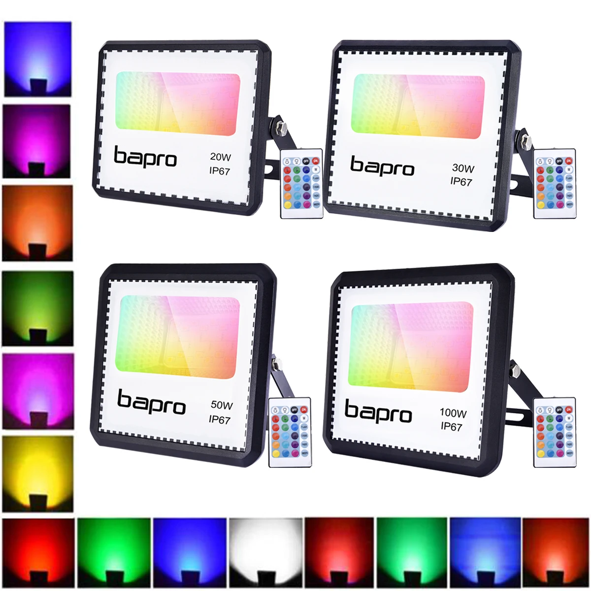 Светодиодный уличный RGB прожектор 10 Вт 20 30 50 100 220 В IP67 Водонепроницаемый