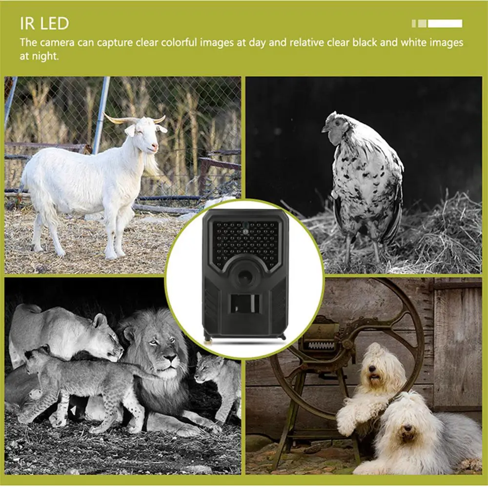 

PR-200-B Trail Camera Outdoor Scouting Camera 0.8s Trigger Time PIR Sensor Wide Angle Infrared HD Night Vision Hunting Cameras