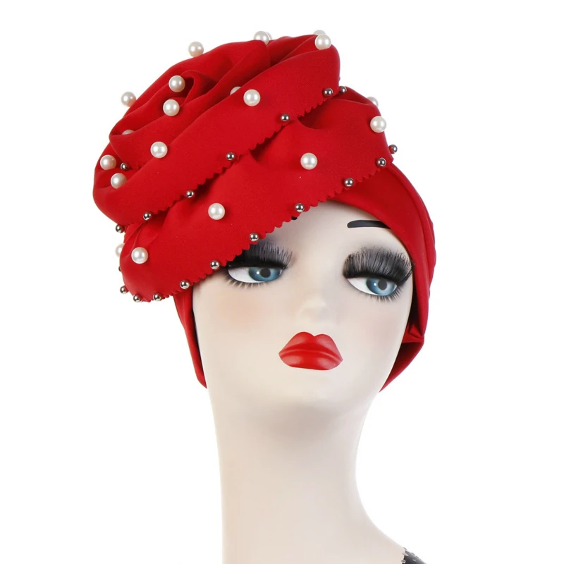 Головной убор мусульманский тюрбан из Новая чалма хлопка с большим цветком и