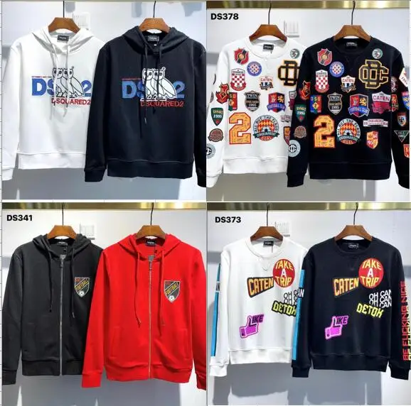 

Classic DSQUARED2 Embroidered Print Men Women Round Neck Sports Sweatshirt