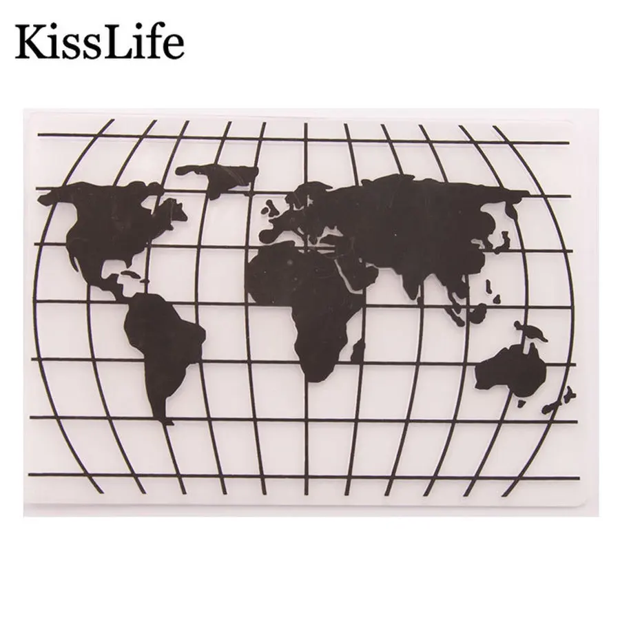 2019 новый глобус Карта мира пластиковый шаблон папки для тиснения скрапбукинга