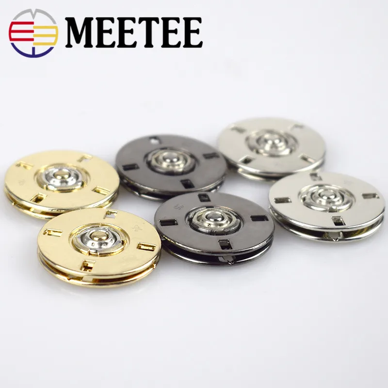 Meetee 10 Набор 10-28 мм Скрытая металлическая кнопка для одежды застежка пальто кнопки DIY Пришивание кнопок аксессуары для одежды D1-1