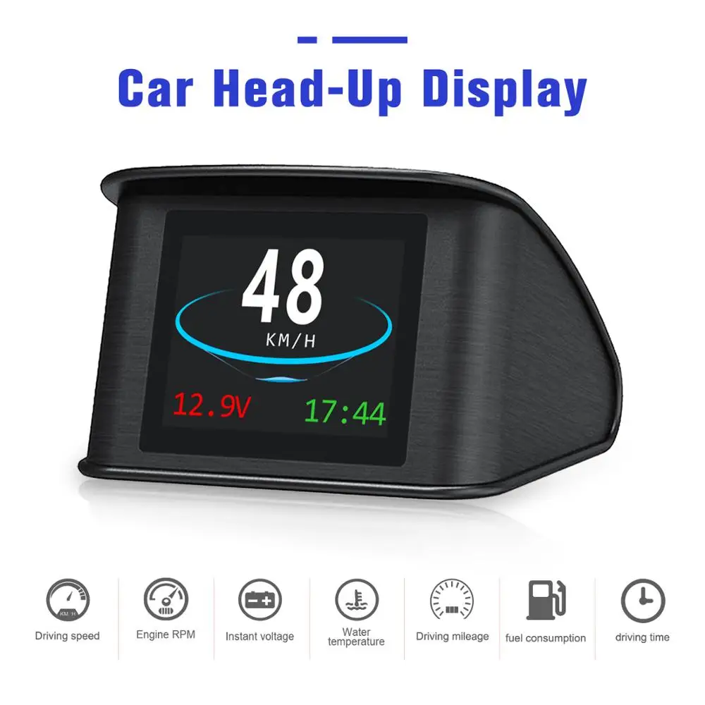 HUD Display For Car GPS T600 P10 OBD Digital Speedometer Alarm System Kit Meter Driving Data Auto Accessories Universal | Автомобили и