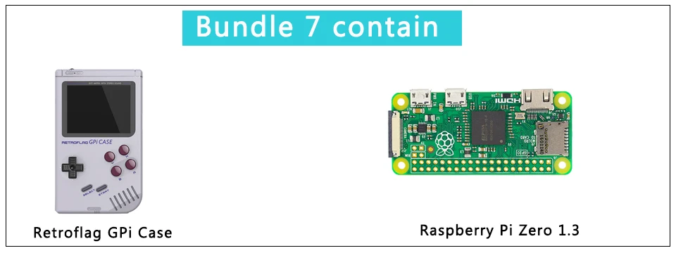 Retroflag GPi чехол Игровой Набор для Raspberry Pi Zero W 1,3 опционально 32 Гб 64 Гб sd-карта медные радиаторы для RPI Zero