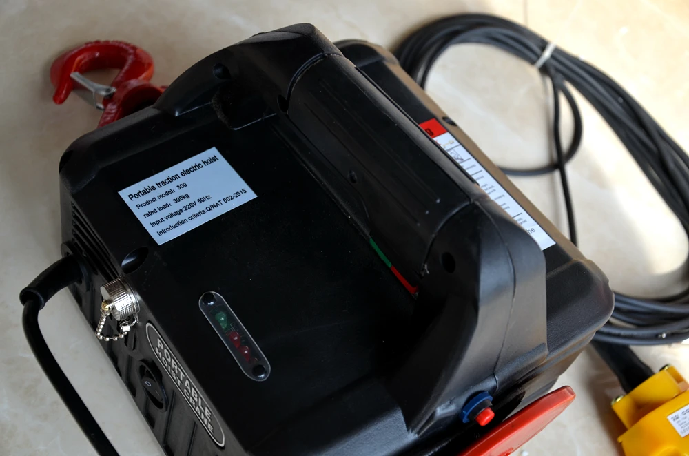 Портативная электрическая лебедка 300 кг с дистанционным управлением Тяговая