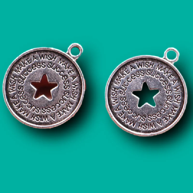 10 шт. Серебряный позолоченный круглый пятиконечная звезда продажи Метки