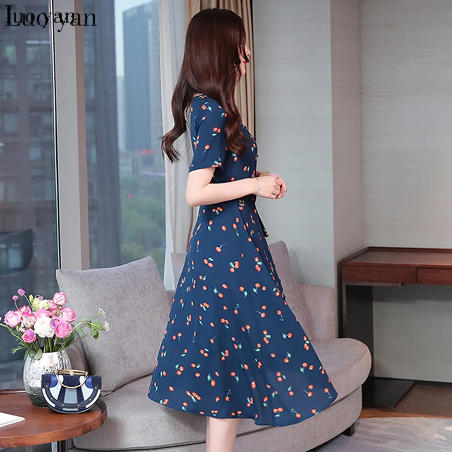 Винтажные шифоновые пляжные платья миди белого цвета с принтом летние нового