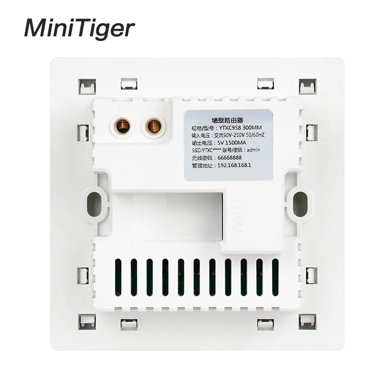 Minitiger черный 300 м настенный встроенный беспроводной AP маршрутизатор usb порт для