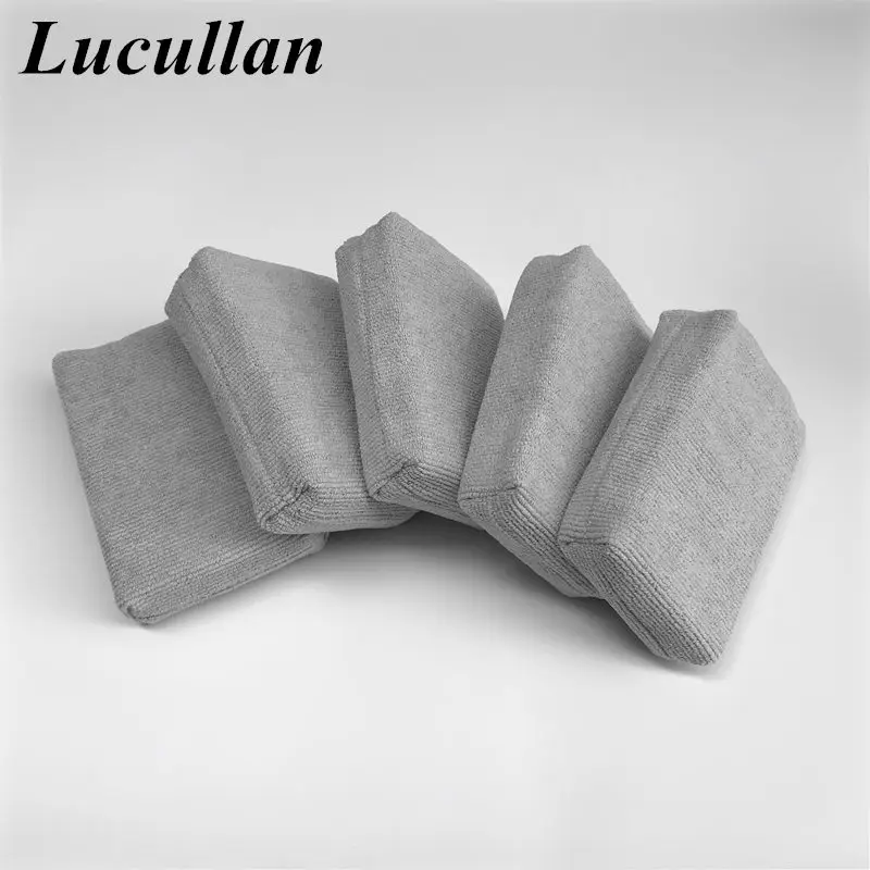 5 PCS Grey 5 шт. автокосметика Премиум микрофибра Аппликаторы губки, салфетки, микрофибра ручной воск полировка подушка для деталей - Цвет: 5 PCS Grey