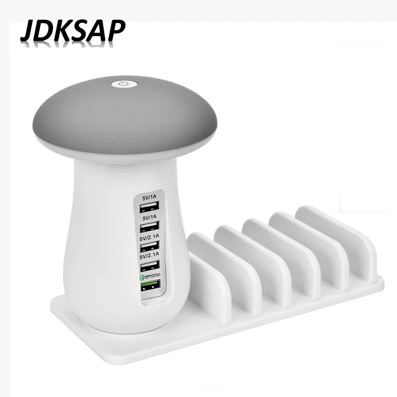 5 usb зарядное гриб внешний вид Quick Charge мобильный телефон зарядная станция Быстрая