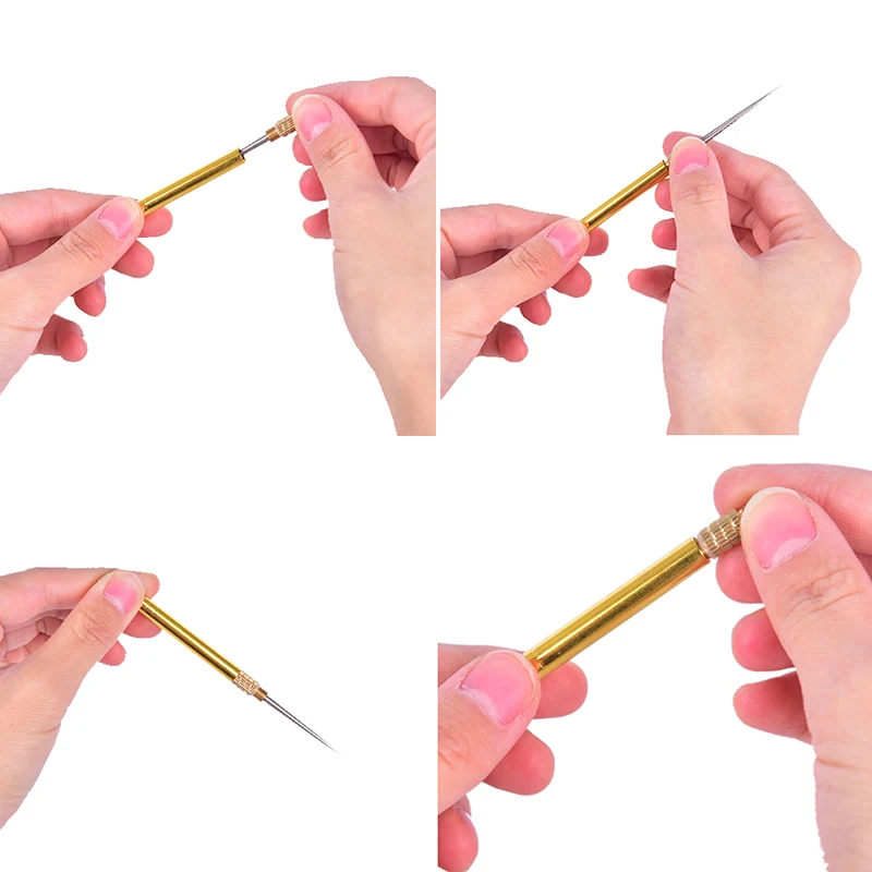 

Light Portable Multi-function Fruit Fork Brass Titanium Alloy Push-pull Spring Design Toothpick Protective Case Picnic Tool