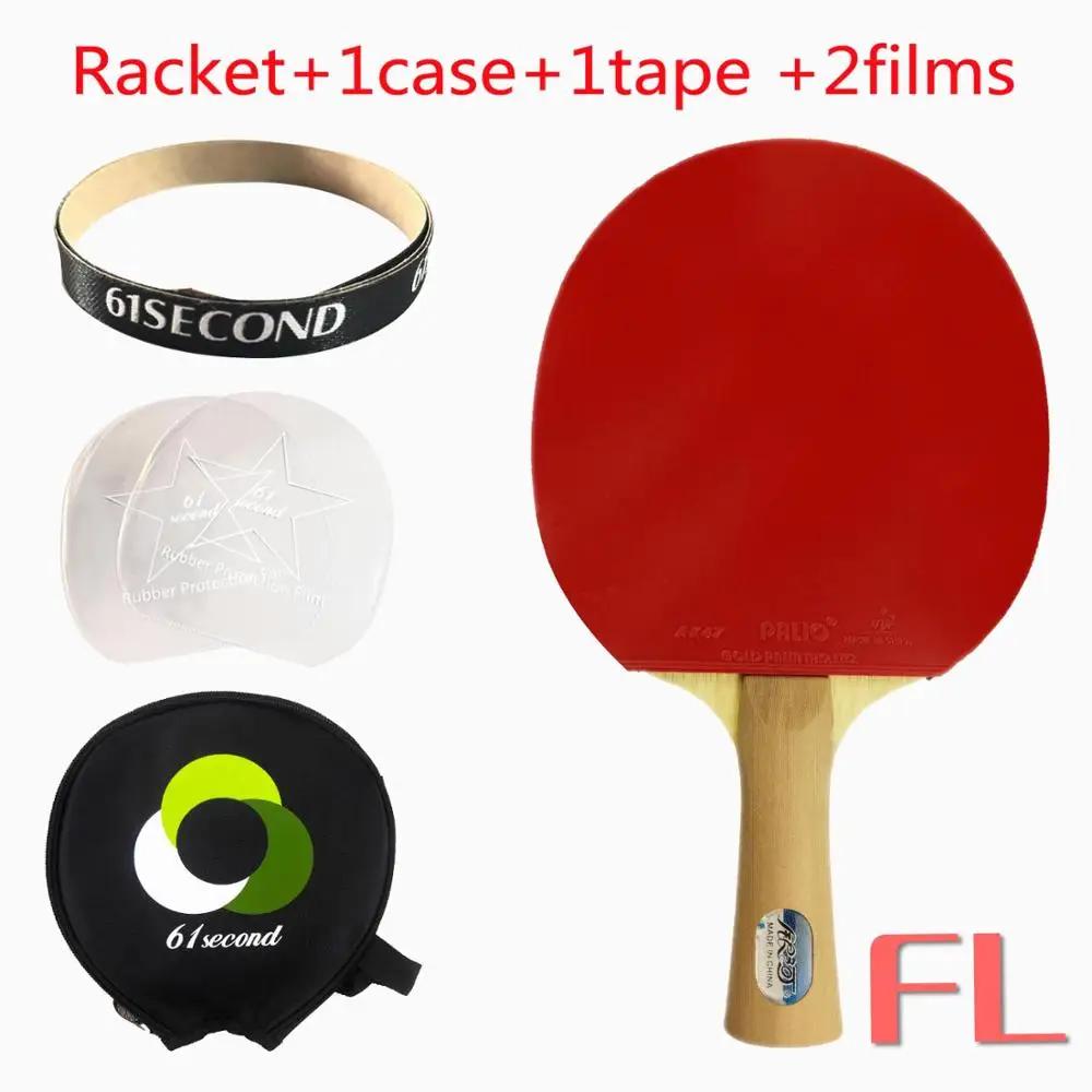 racket FL Профессиональная комбинированная ракетка для настольного тенниса и пинг-понга Galaxy YINHE T-11+ лезвие с 2x Palio AK47 красными H45-47 каучуками с длинной ручкой - Цвет: racket FL