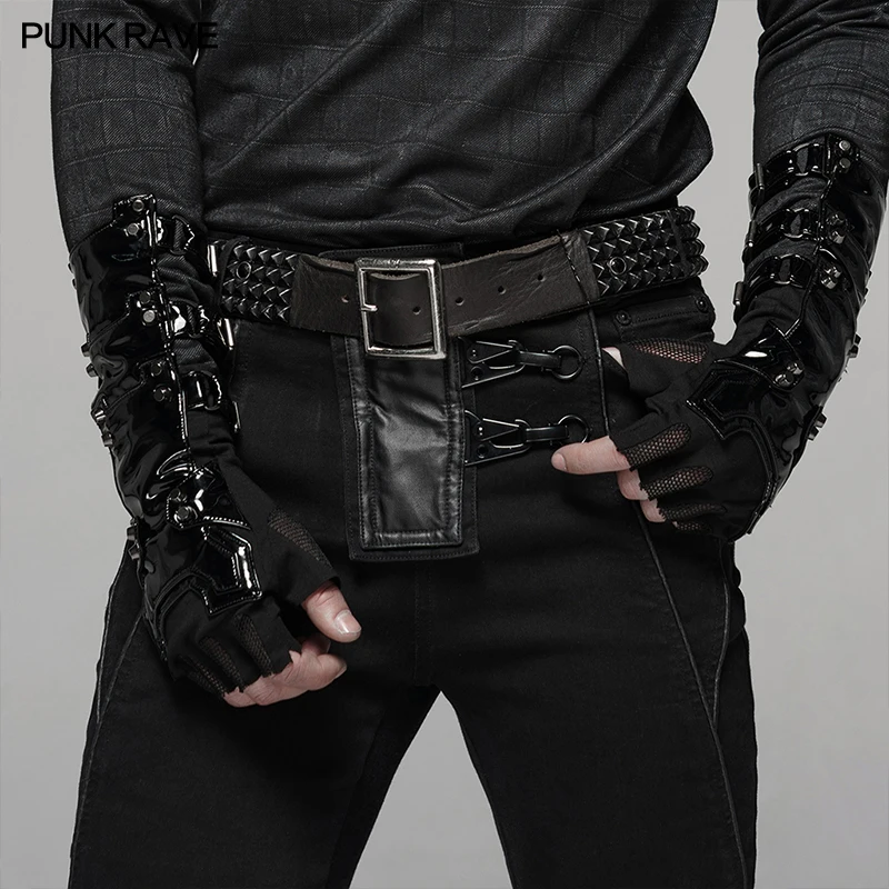 Мужские кожаные перчатки Панк-Рок Панк RAVE мужские мотоциклетные в стиле панк