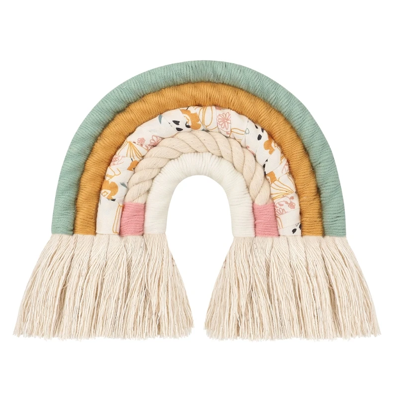 Настенный гобелен в скандинавском стиле ручная работа Радужный декор для