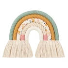 Настенный гобелен в скандинавском стиле, ручная работа, Радужный декор для детской комнаты, украшение для дома