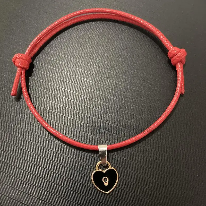 1 пара новинка браслет для пар эмалированный на удачу с брелком в виде ключа и