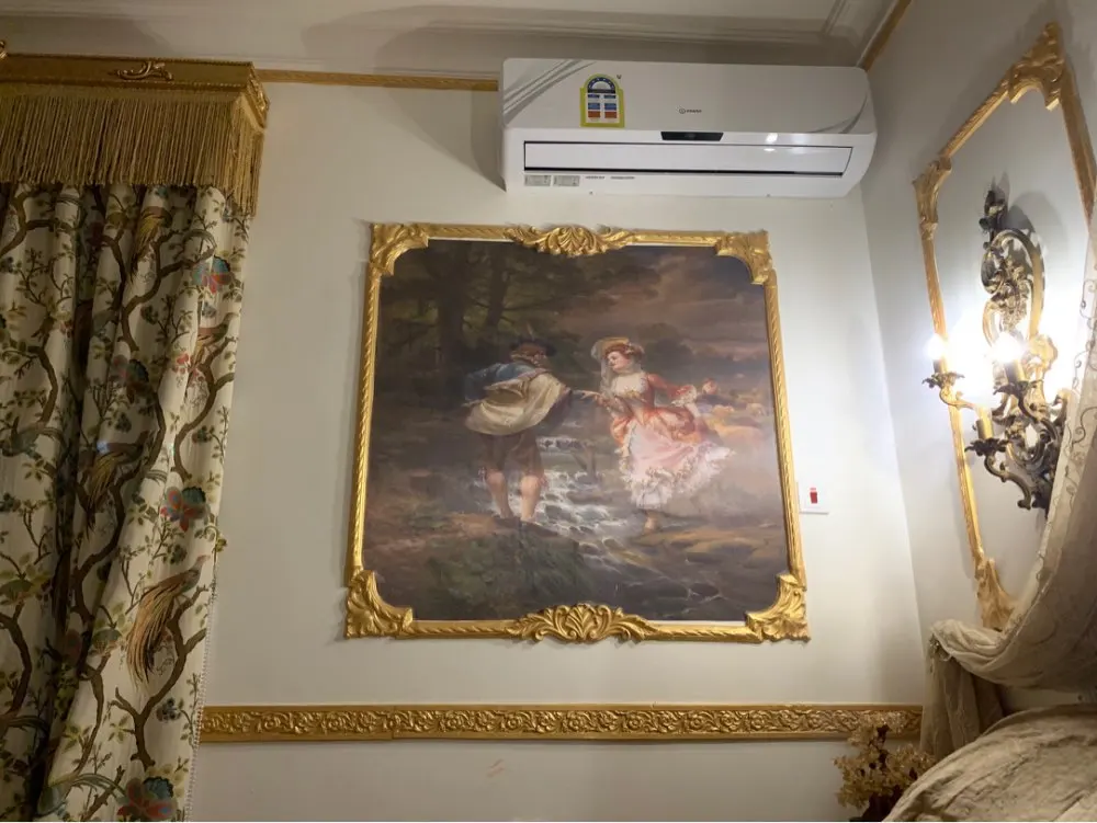 3D пользовательские фото фрески большого размера обои европейский стиль классические обои Lover Масляные картины для декоративного потолка отеля