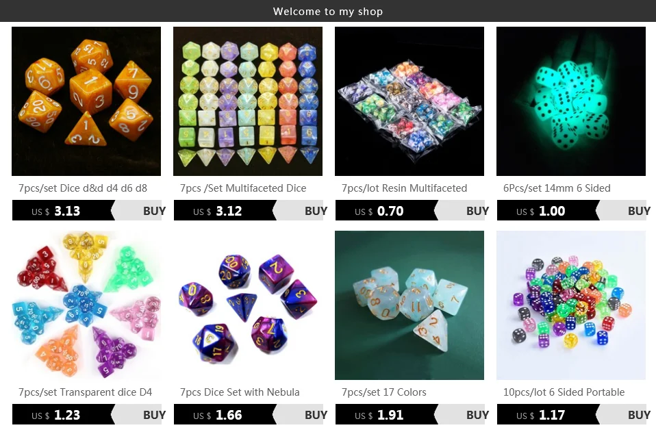 7 шт./компл. многогранные кости d& d4 d6 d8 d10 d% d12 d20 многогранные TRPG игры Набор Игральный костей для Настольная игра