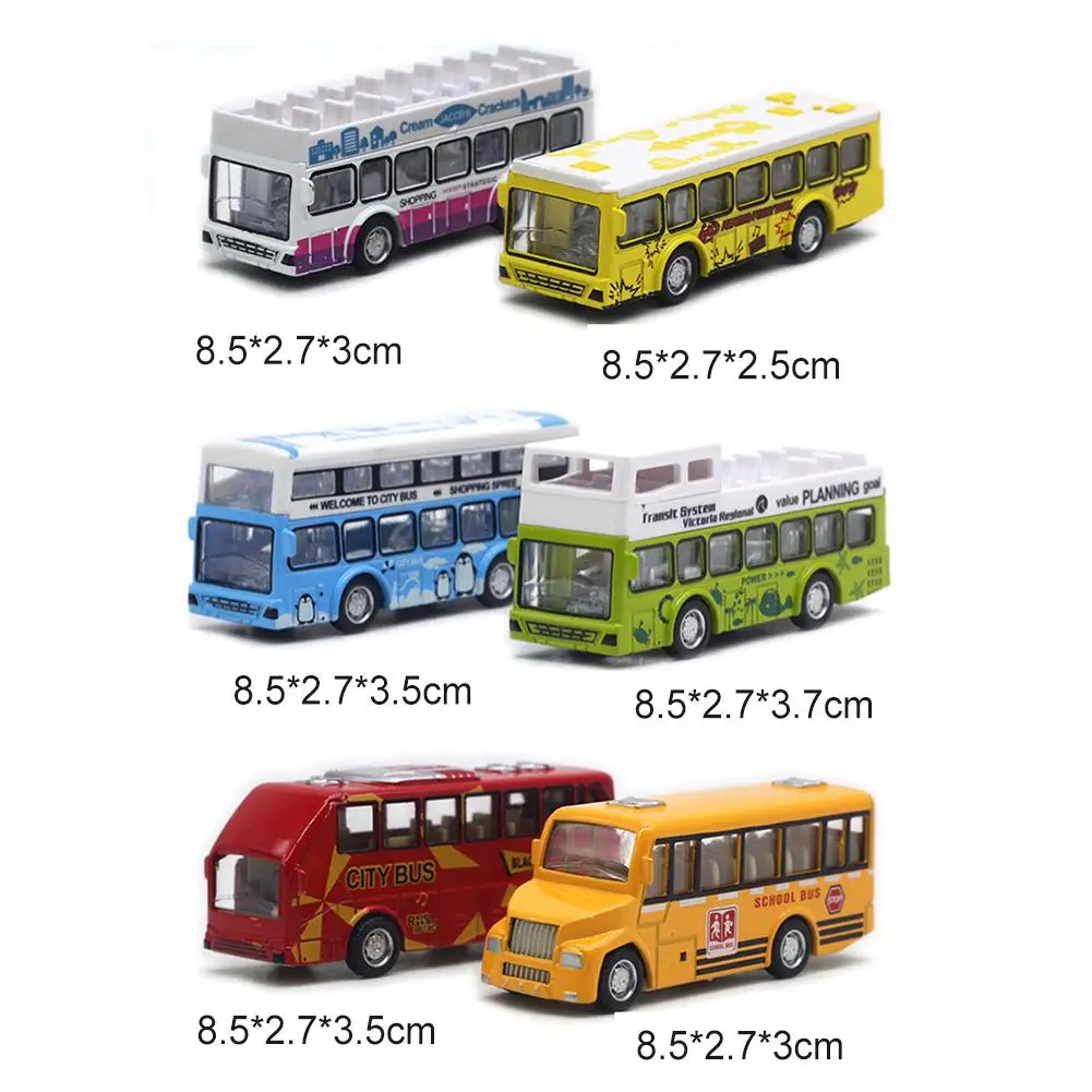 

5Pcs Alloy Pull Back Multiple Type Bus Model Children Toy Car Collection Gift Diecasts Toy Vehicles