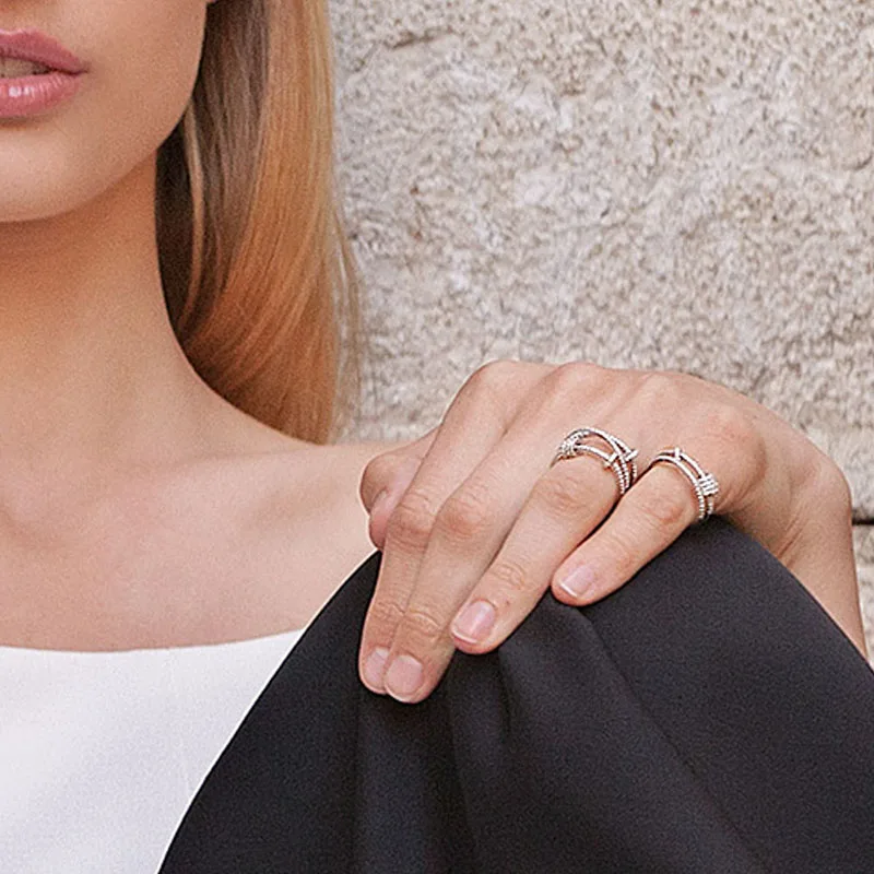 Модные очаровательные стерлингового серебра копия 1:1 Реплика серебро двойное