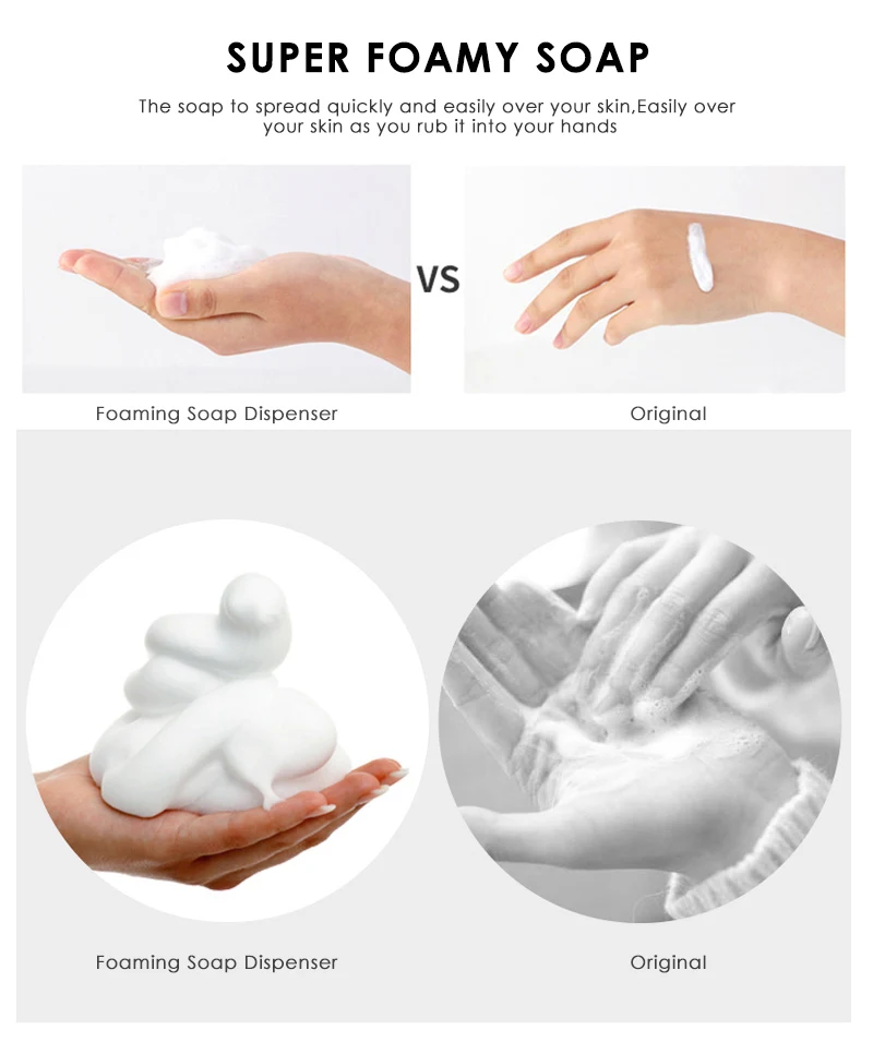 1 шт. 300 мл прозрачные пенясь бутылка мыла насоса распределителя муссов дозатор