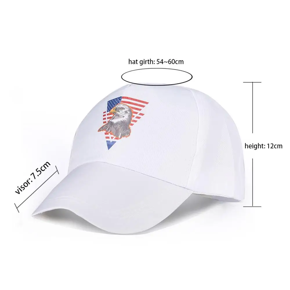 Бейсболка унисекс в стиле хип хоп белая кепка с лысовым орлом регулируемым