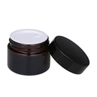 Баночки для косметики 5g из янтарного стекла, пустой контейнер для крема с винтовой крышкой, 15 шт., 10 г, 1 5g, 20 г, 30 г, 50 г