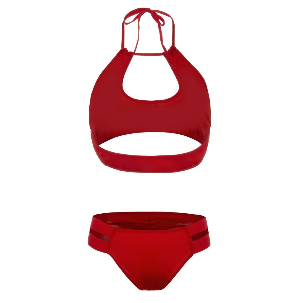 Женское нижнее белье размера плюс Эротическое с лямкой на шее сексуальное 2019 |