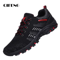 large size 2022 men soft outdoor casual shoes summer breathable mesh sneakers black hiking footwear fashion trial running shoes