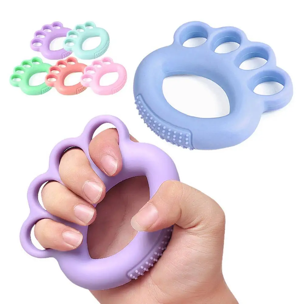 Pinza de mano de silicona blanda para ni&ntilde;os, juguete para apretar con forma de pata de perro Kawaii, antiestr&eacute;s, entrenador de fuerza para la mu&ntilde;eca, regalo para adultos-0