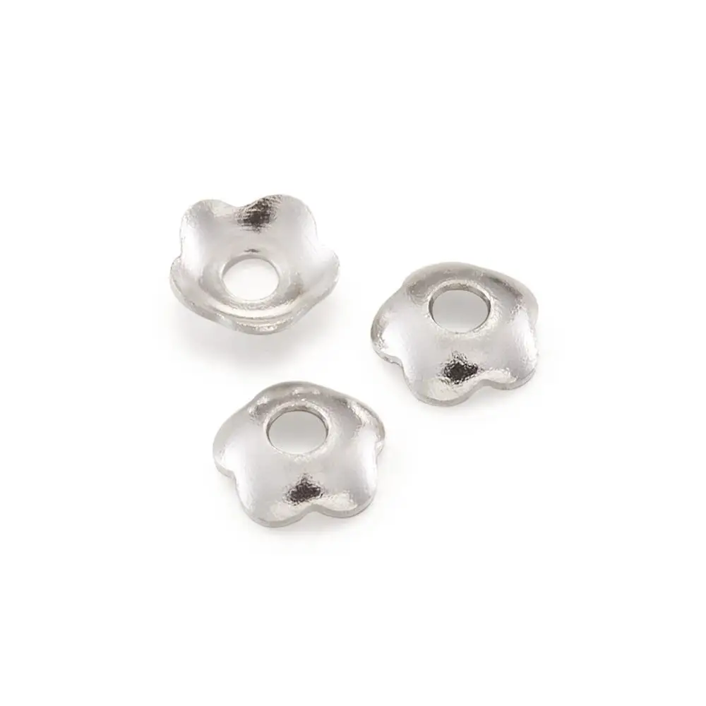 Серебристый оттенок латунные бусины разделители для цветов фурнитура ювелирных